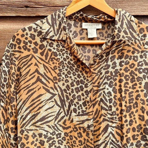 Vintage  Silk Road Blouse - 100%Silk - S - Picture 6 of 9